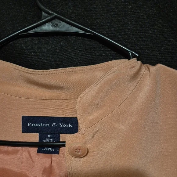 Preston & York Peach Blazer And Skirt Set (2pc) - Picture 2 of 5